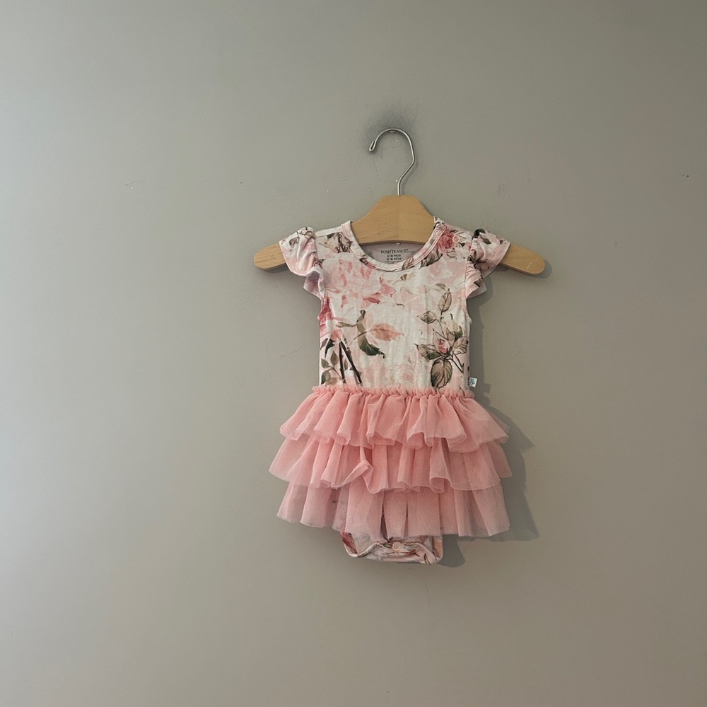 $23 ADD IN Posh Peanut ballerina with tulle skirt 12-18M Little Sleepies Noralee